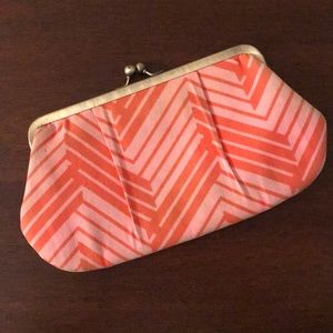 Cute pink and orange clutch. Used.
